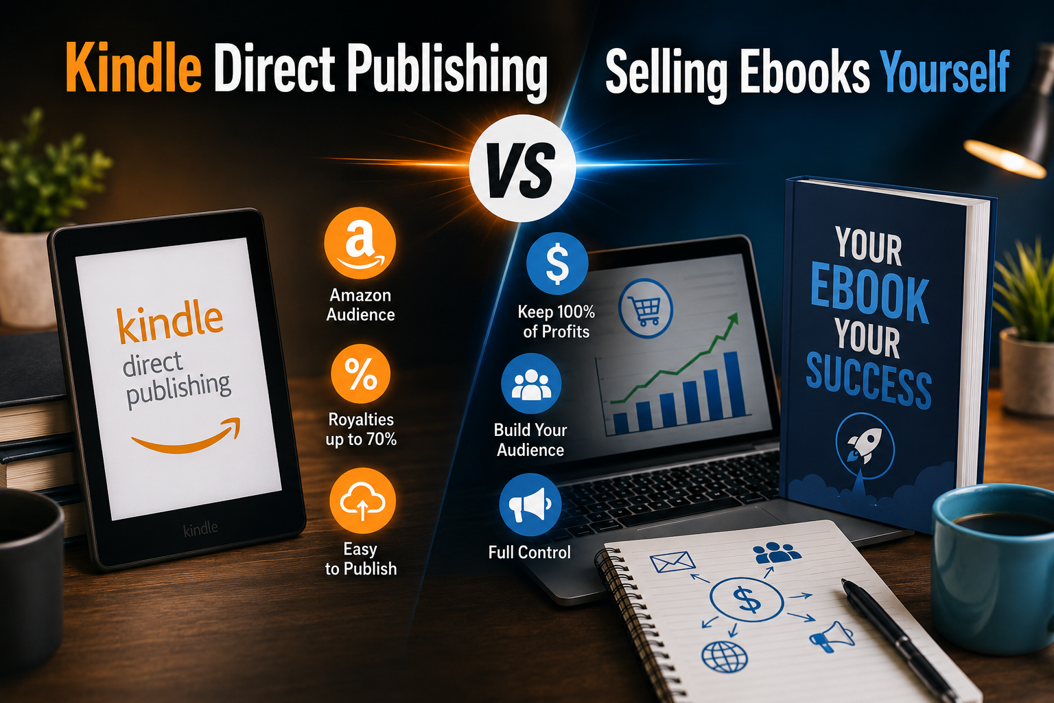 Kindle Direct Publishing vs Selling Ebooks Yourself
