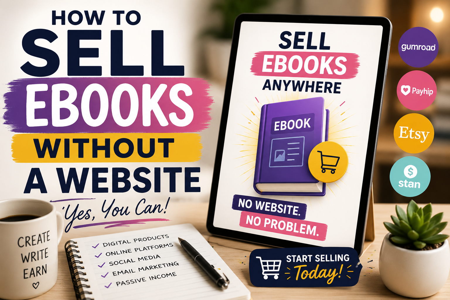 How to Sell Ebooks Without a Website