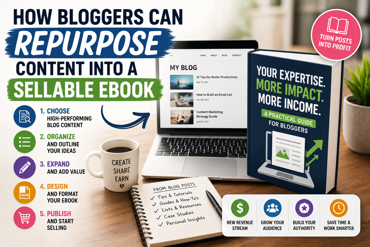 How Bloggers Can Repurpose Content Into a Sellable Ebook