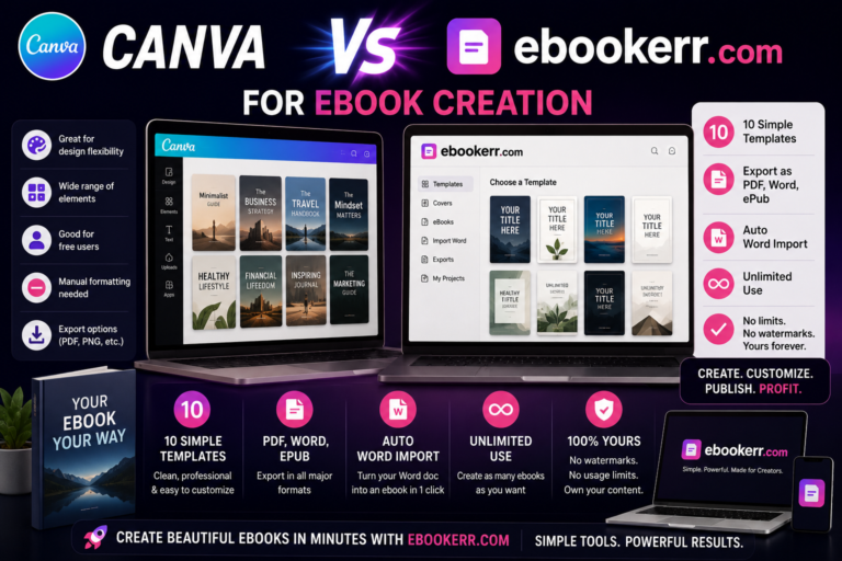 Canva vs Ebookerr for Ebook Creation